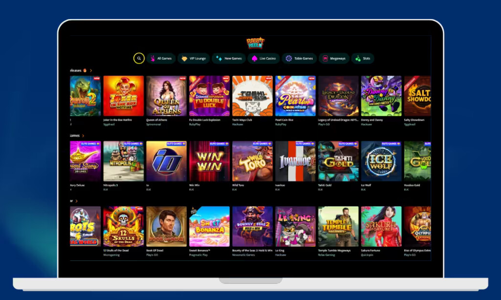 RabbitReel Casinolta löytyy hyvä valikoima kolikkopelejä.