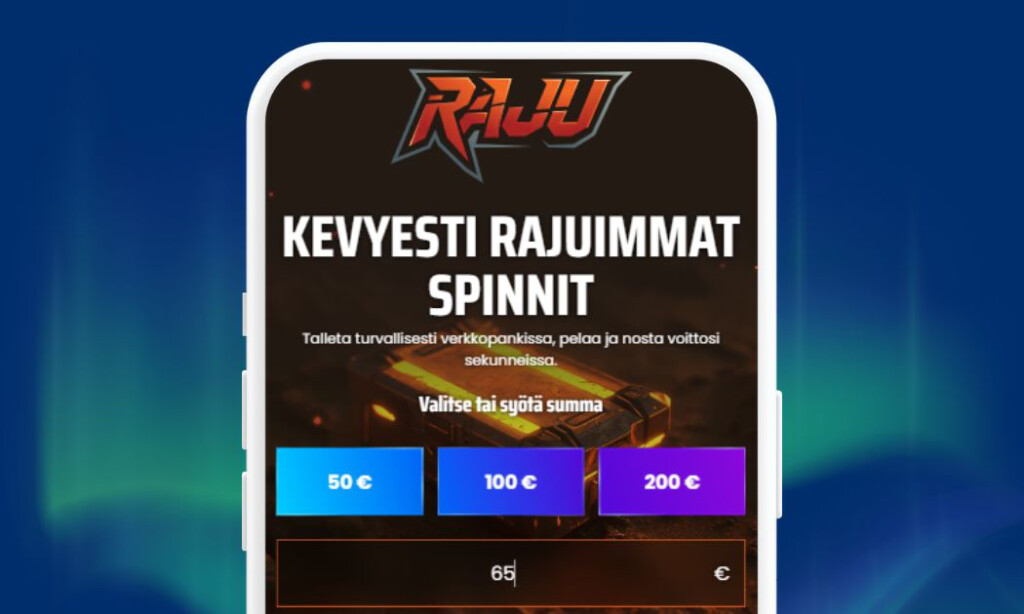 Raju Casinon talletukset onnistuvat verkkopankkitunnuksin Trustlyllä.