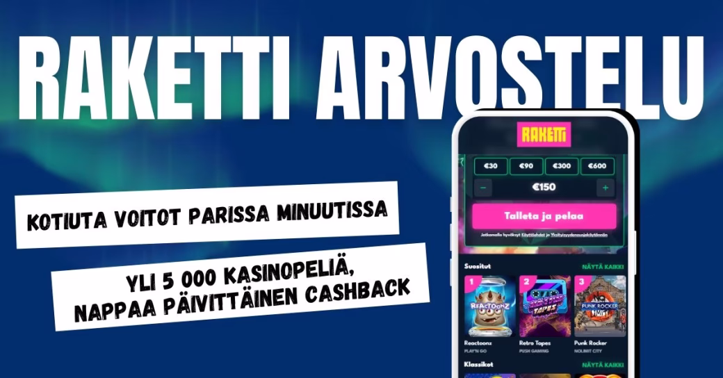 Raketti Casino arvostelu ja kokemuksia