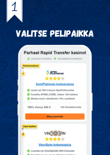 Valitse Rapid Transfer casino listaltamme.