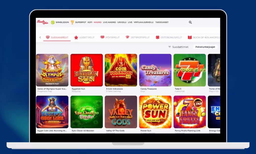 RealSpin Casino kolikkopelien valikoimaa