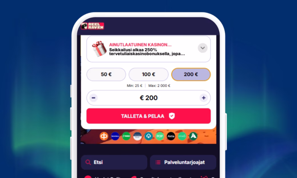 ReelRaven Casinolle nopeat talletukset Trumolla.