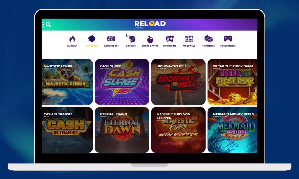Reload Casinolta löydät kaikki uudet kolikkopelit.
