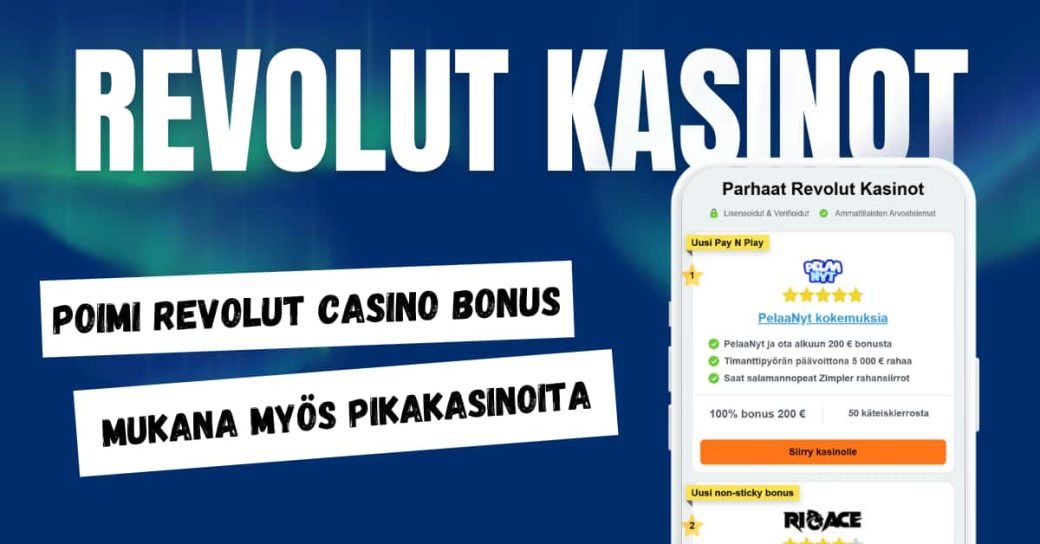Revolut kasinot ovat kasinoita, joissa voit tehdä rhansiirtoja Revolut pankista.