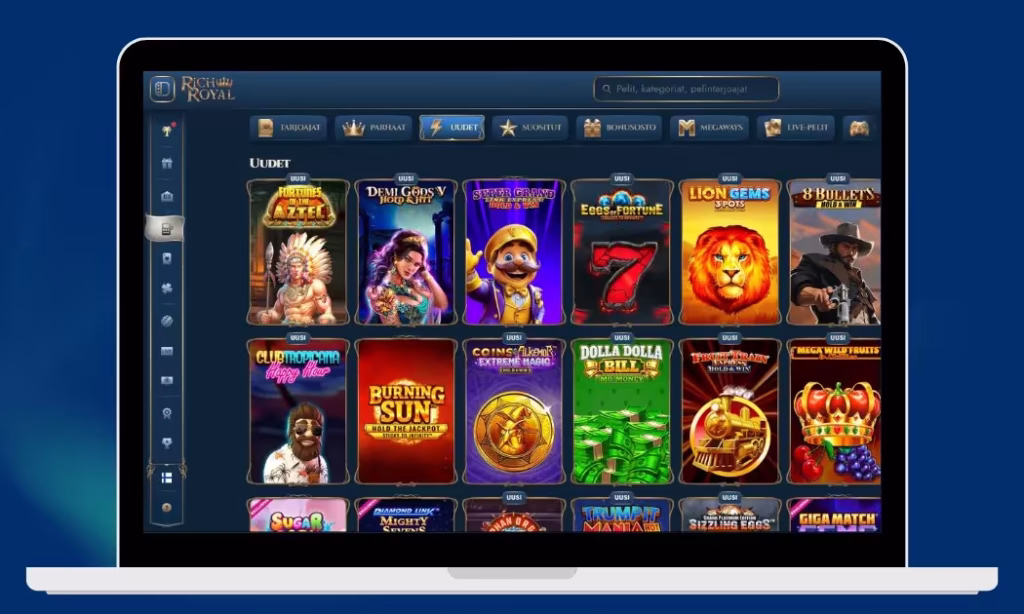 Valtava valikoima kolikkopelejä Rich Royl Casinolta