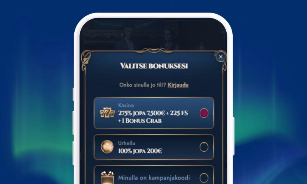 Rich Royal Casino pelitilin rekisteröinti