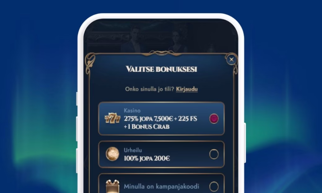 Rich Royal Casino pelitilin rekisteröinti