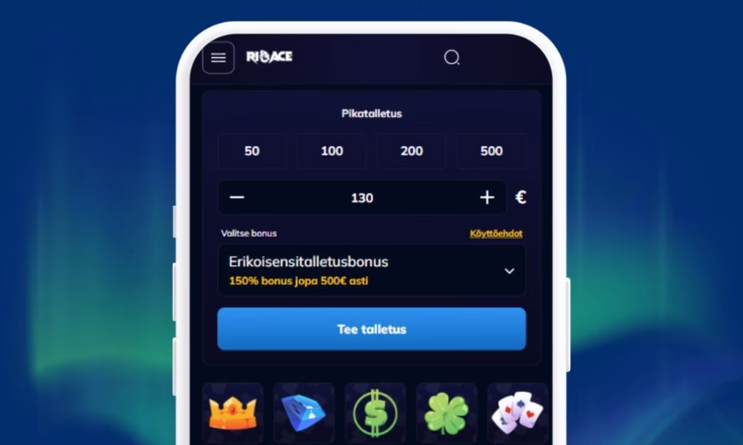 RioAce pikaiset Zimpler-talletukset
