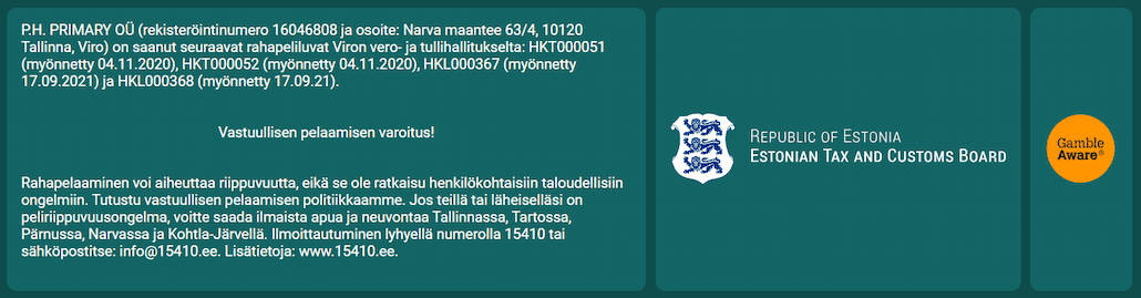 Riskitön kasino huolehtii lisenssistä sekä vastuullisuudesta.