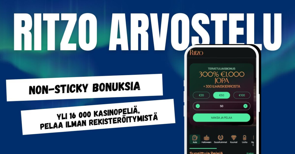 Pelaa Ritzo Casinolla ilman rekisteröitymistä ja nauti yli 16 000 pelin valikoimasta.