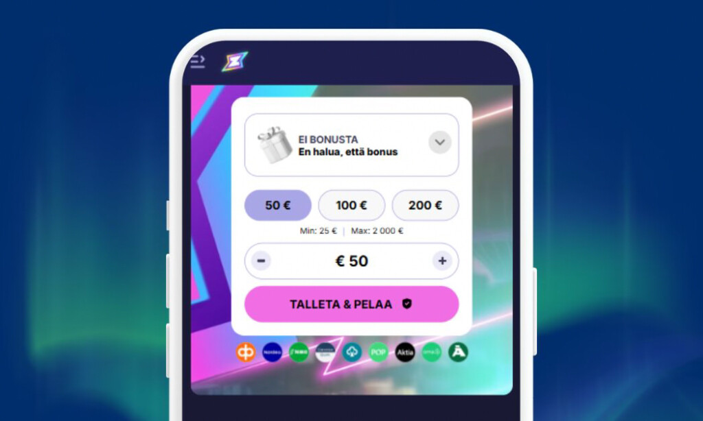 Rizzio Casinolle voit tallettaa Trumopayllä.