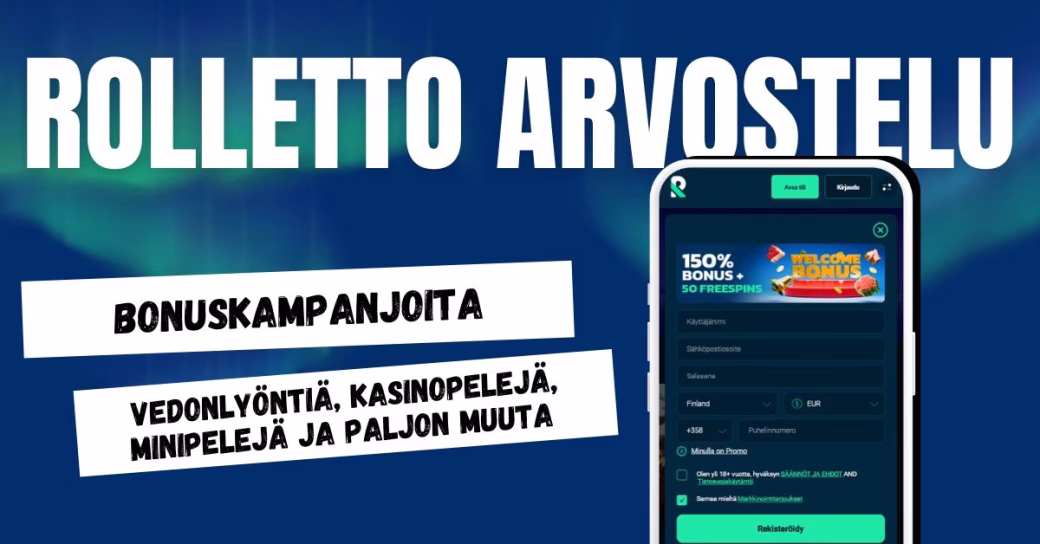 Rolletto Casinolta löytyy paljon erilaisia bonuskampanjoita