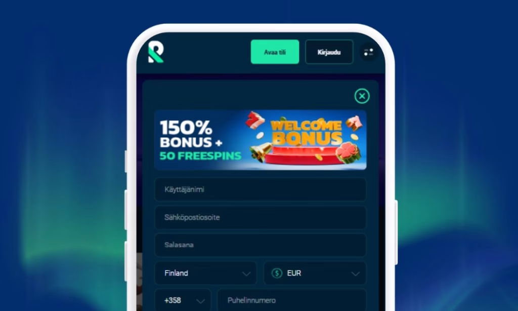 Rolletto Casinolle täytyy rekisteröidä pelitili
