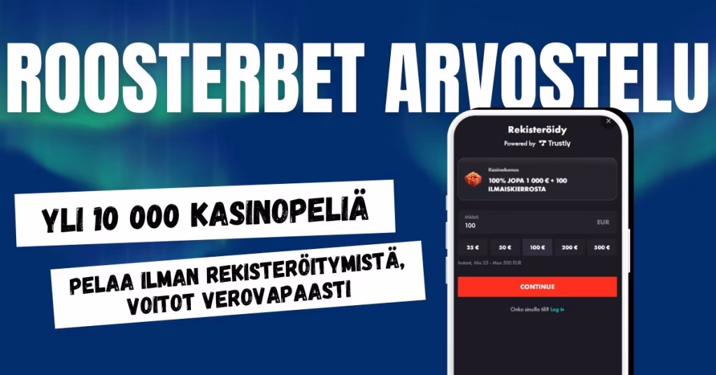 Roosterbet Casino arvostelu ja kokemuksia.