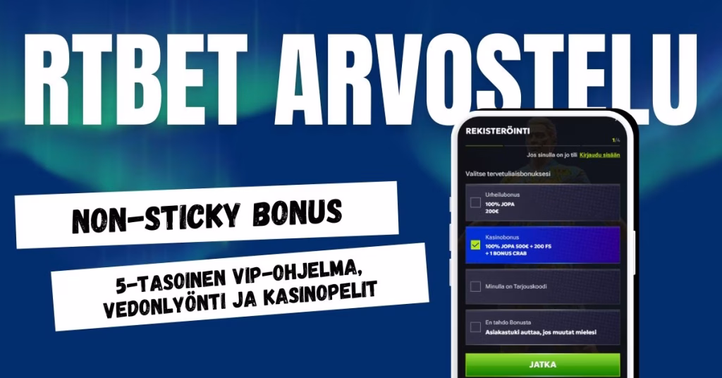RTBet Casinolta non-sticky talletusbonus