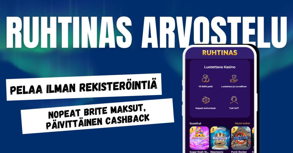 Ruhtinas Casinolle ei tarvitse rekisteröityä, nopeat rahansiirrot Britella sekä päivittäinen cashback.
