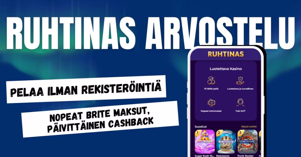 Ruhtinas Casinolle ei tarvitse rekisteröityä, nopeat rahansiirrot Britella sekä päivittäinen cashback.