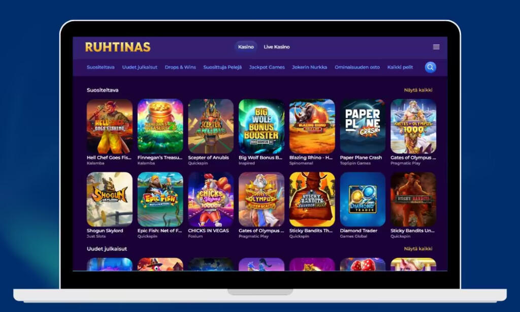 Ruhtinas Casinon pelivalikoima kattaa yli 5 000 kasinopeliä.