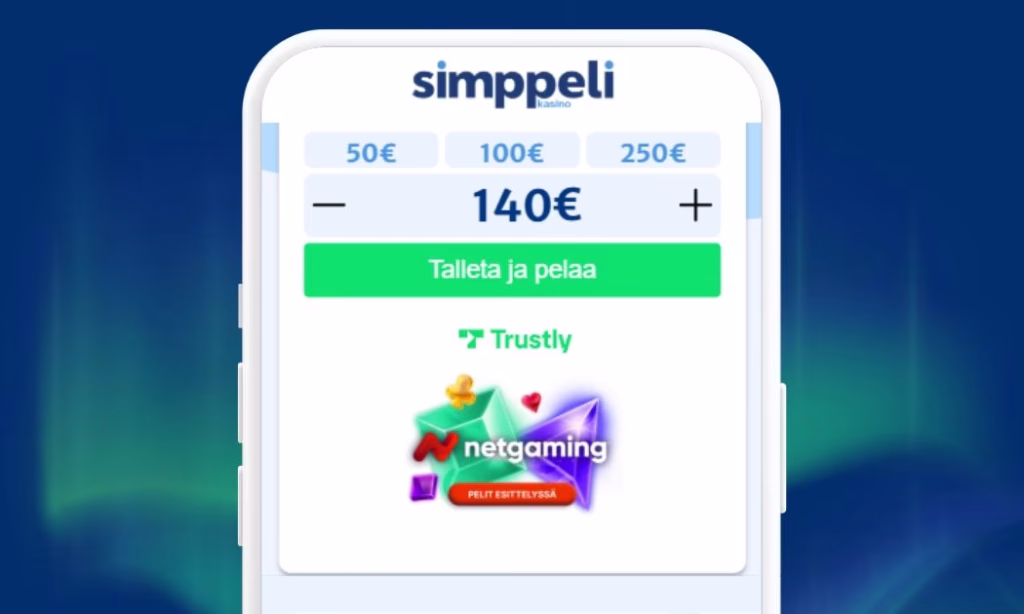 Simppeli Casinolle kaikki talletukset Trustlyllä