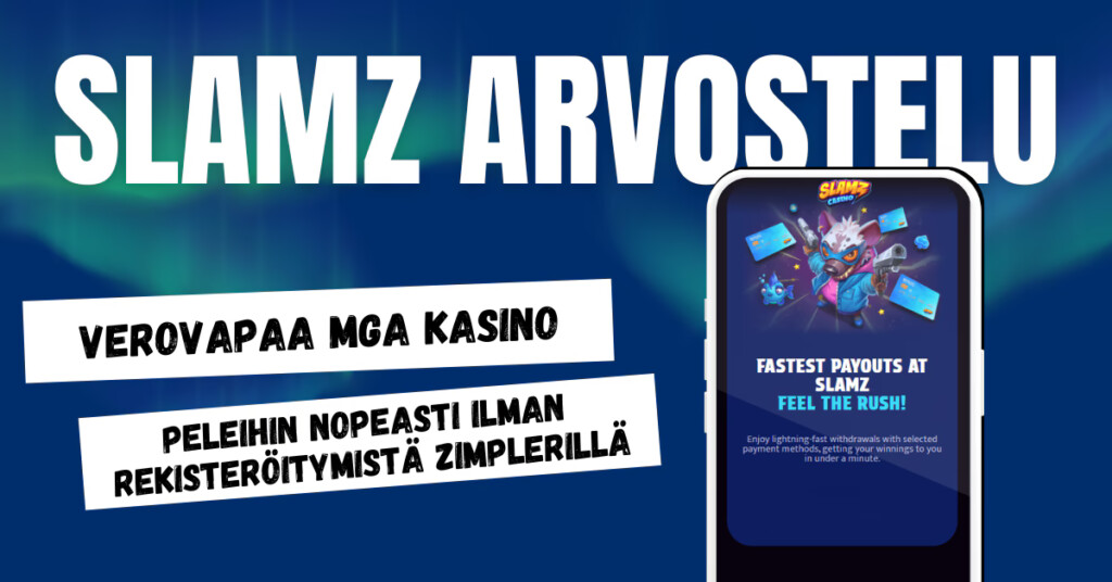 Slamz Kasino on MGA lisenssillä toimiva verovapaa Zimpler pikakasino.