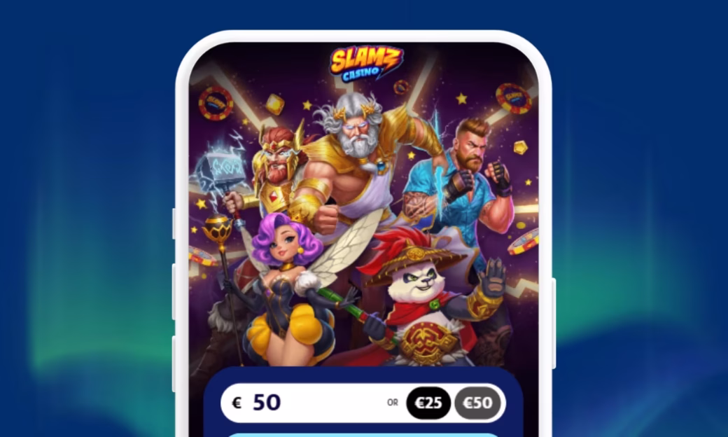 Slamz Casinolle talletukset ilman rekisteröitymistä Zimplerillä.