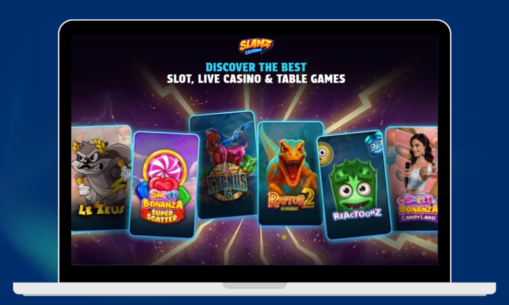 Slamz Casinolla monipuolinen valikoima kolikkopelejä.