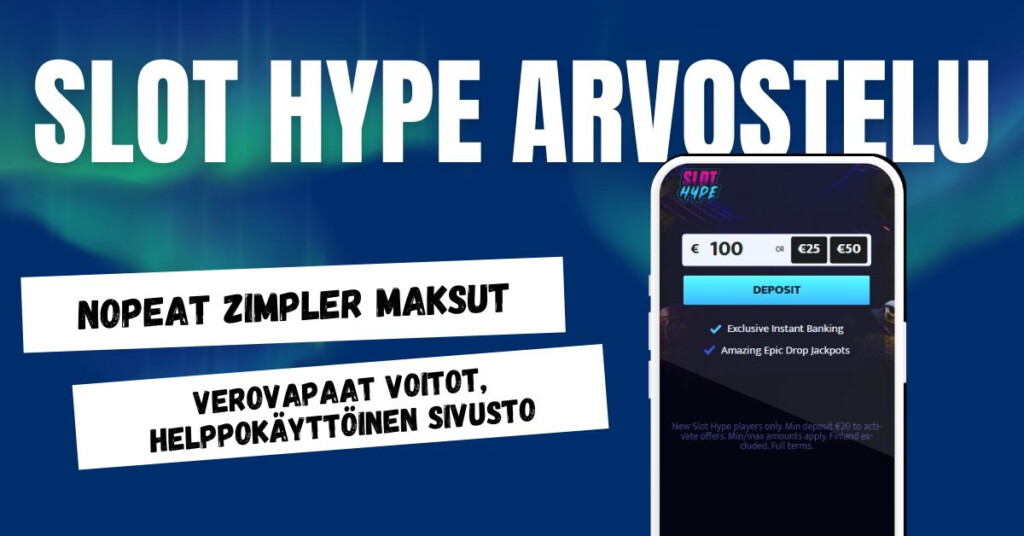 Slot Hype Casino nopeat Zimpler talletukset helppokäyttöisellä sivustolla