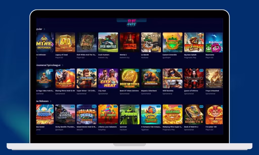 Slot Hype kolikkopelivalikoimaa
