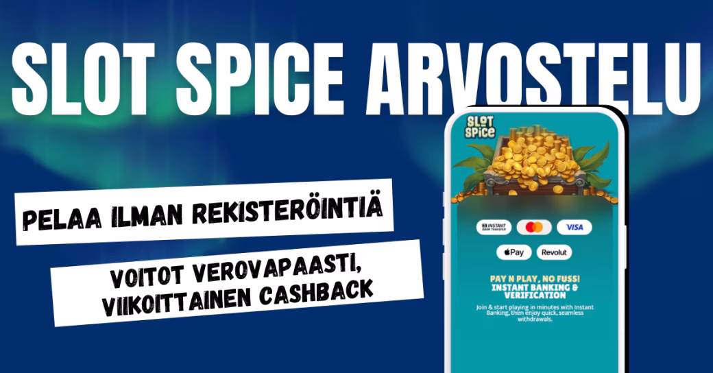 SlotSpice Casinolla pelaat ilman rekisteröitymistä ja kaikki voitot maksetaan verovapaasti.