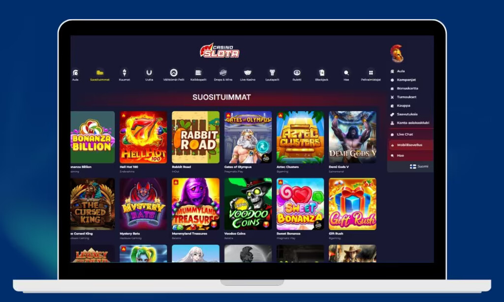 Slota Casino suosituimmat kolikkopelit.