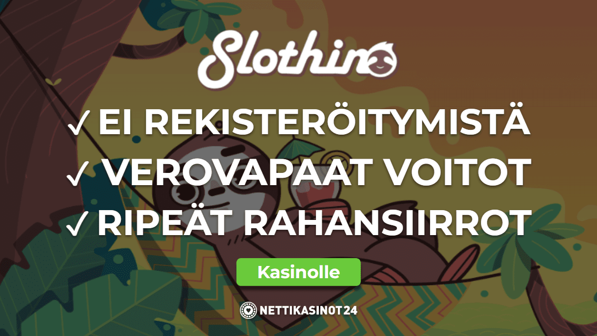 slothino nettikasinon bonukset ja edut