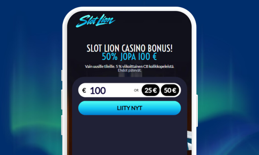 SlotLion Casinolle talletukset verkkopankkitunnuksin.