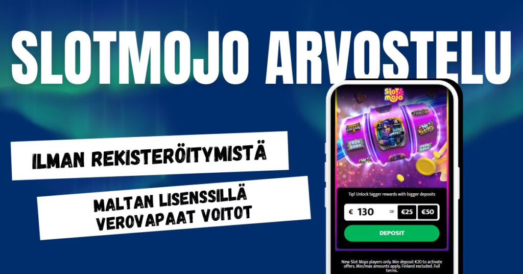 SlotMojolla pelaat ilman rekisteröitymistä, verovapaasti
