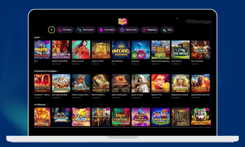Slot Mojo tarjoaa suosittuja kolikkopelejä