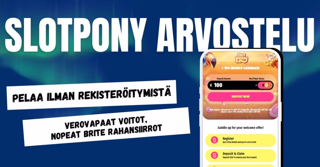 SlotPony Casinolla pelaat ilman rekisteröitymistä