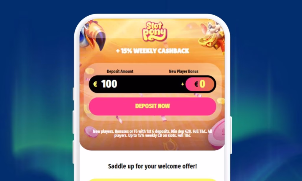 SlotPony Casinolle talletukset nopeasti Britella