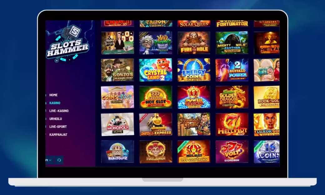 Slots Hammerilta löydät kaikki suositut kolikkopelit.