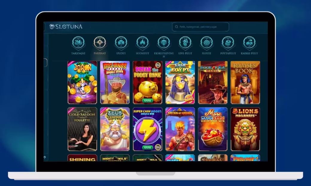 Slotuna Casinolta löydät kaikki uusimmat kolikkopelit