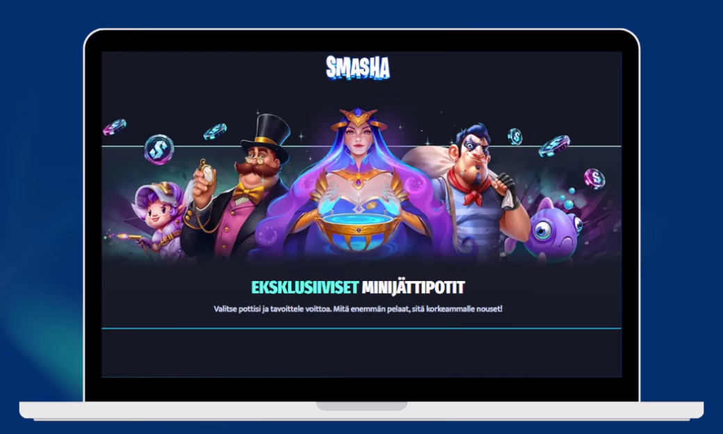 Smasha Casinolta myös eksklusiiviset jättipotit.