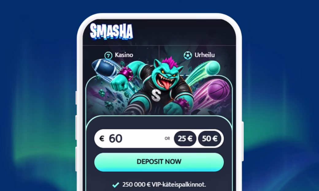 Smasha Casinolle talletukset verkkopankkitunnuksin Britella.