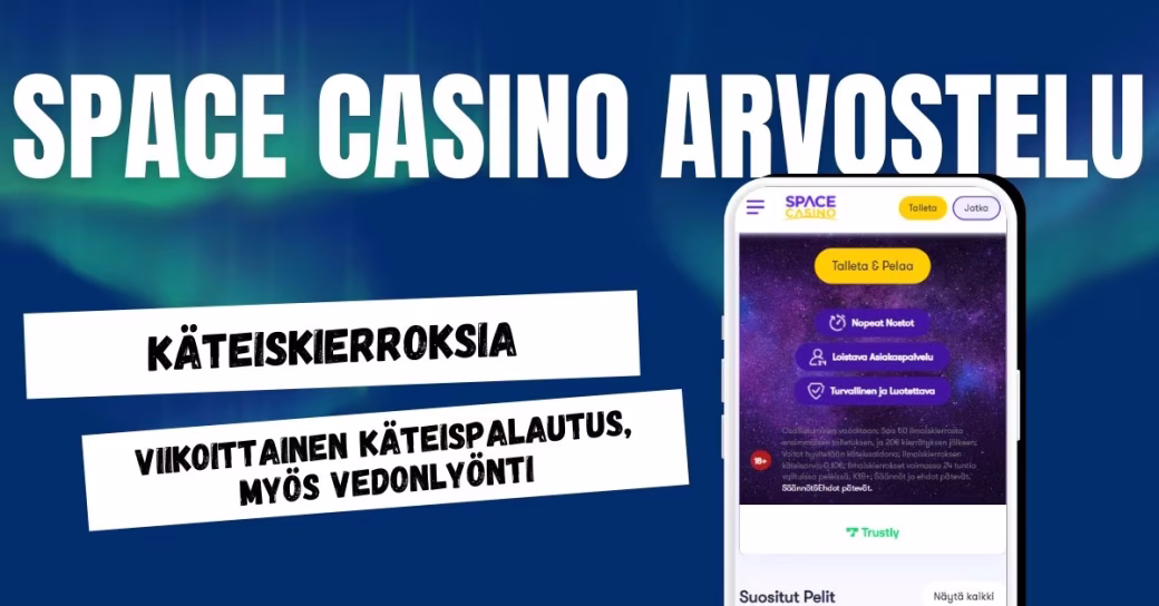 Space Casinolta uusille pelaajille käteiskierroksia.