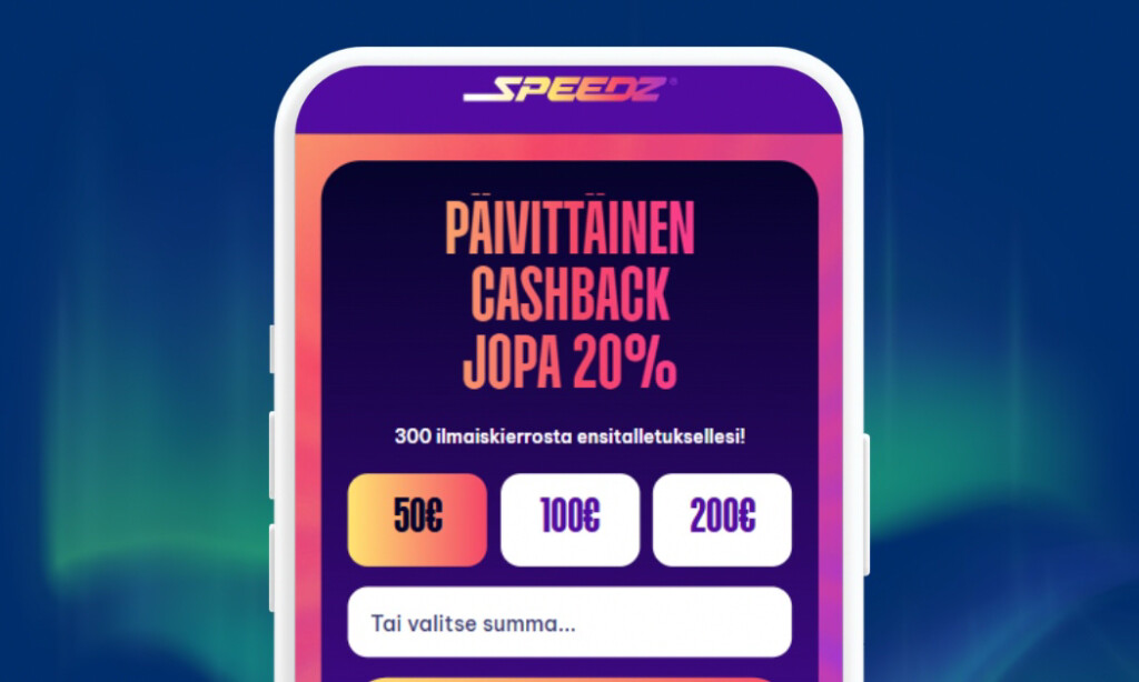 Speedz Casinon nopeat talletukset hoitaa kotimainen Trumopay.