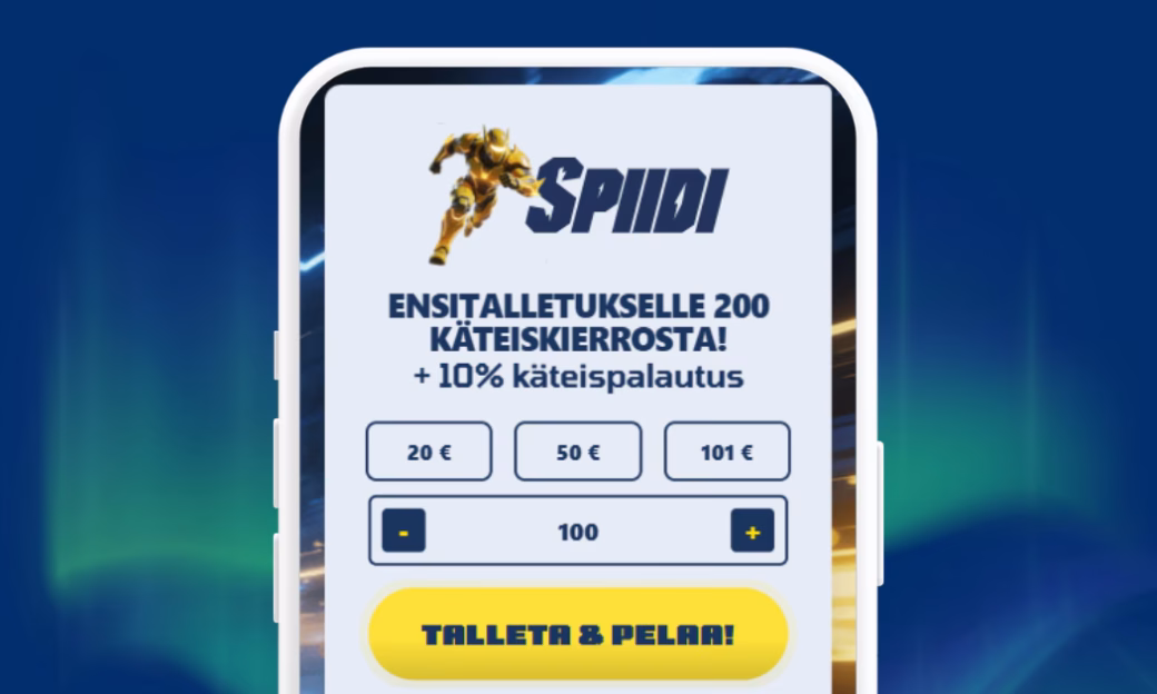 Spiidi Casinolle talletukset Briten välityksellä.