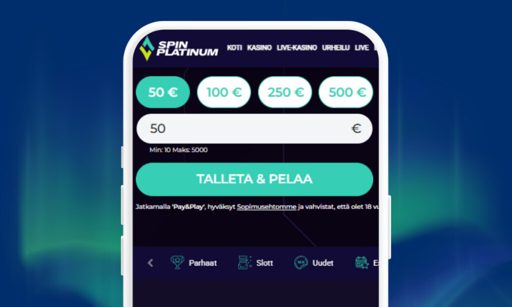 SpinPlatinum Casinolle pikatalletukset verkkopankkitunnuksin Trumolla.