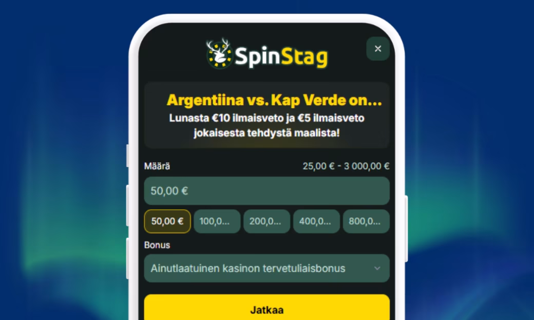 Zimpler talletukset verkkopankkitunnuksin Spin Stag Casinolla.