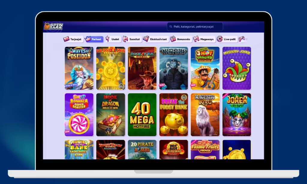Spinbara Casino parhaat kolikkopelit