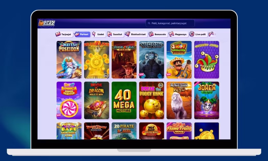 Spinbara Casino parhaat kolikkopelit