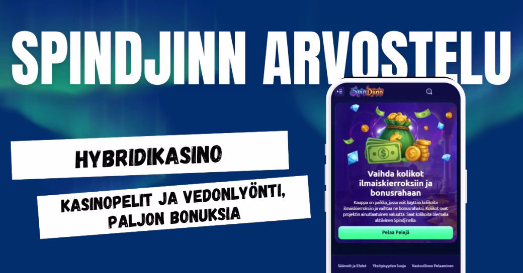 SpinDjinn Casino on hybridikasino, josta löytyy sekä kasinopelit että vedonlyönti.