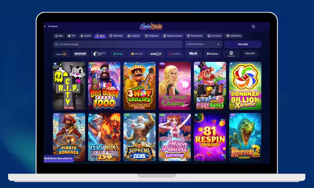 SpinDjinn Casinolla on valtava valikoima kolikkopelejä.
