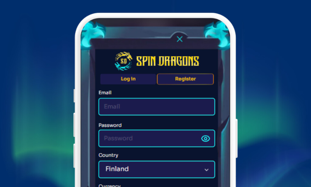 SpinDragons Casinolle rekisteröidään ensimmäisenä pelitili.